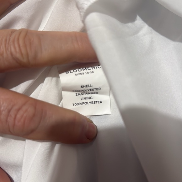 BloomChic Blue and White Flutter Sleeve Sundress - Picture 6 of 7